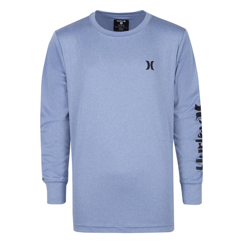 Hurley تي شيرت هارلي للأولاد بأكمام طويلة لحماية البشرة، دلفت هذر، متوسط - Image 1